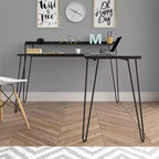 Bureau en L Ameriwood Home Haven avec étagère surélevée