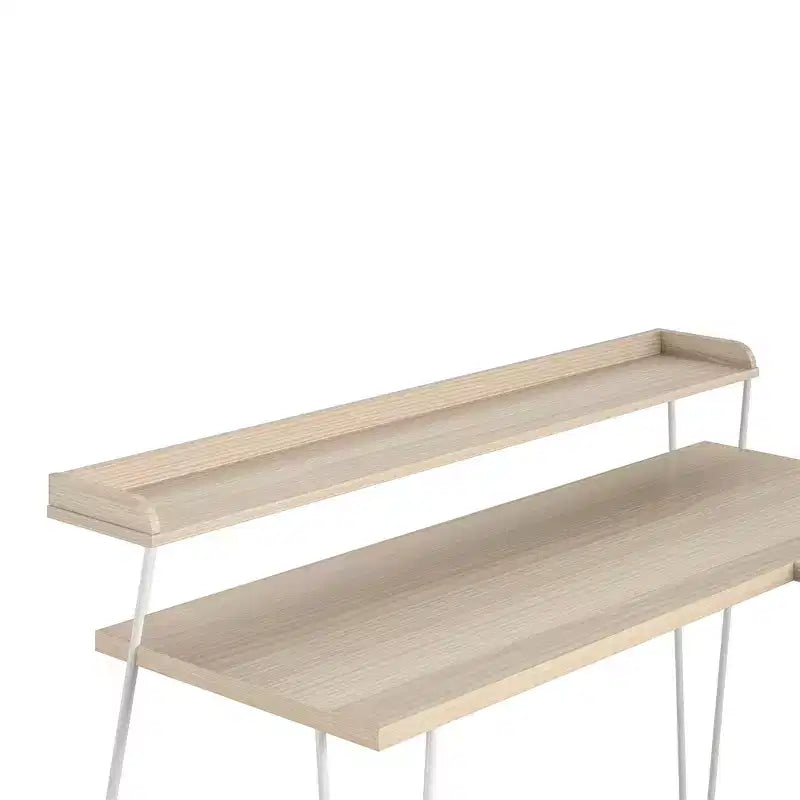 Bureau en L Ameriwood Home Haven avec étagère surélevée