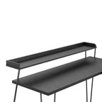 Bureau en L Ameriwood Home Haven avec étagère surélevée