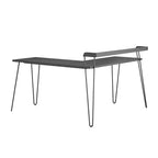 Bureau en L Ameriwood Home Haven avec étagère surélevée