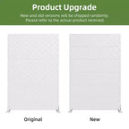 Jardinière en métal blanc Dovelina 72 H47W avec treillis pour brise-vue pour café, terrasse, jardin et balcons