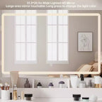 Homesflex Coiffeuse Moderne Blanche avec Lumières Réglables, Miroir et Rangement - Ensemble Complet avec Tiroirs, Étagères et Tabouret