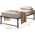 Cadre de lit gigogne escamotable en métal taille double avec roulettes de Kings Brand Furniture – Solution compacte robuste et élégante