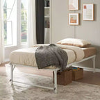 Cadre de lit gigogne escamotable en métal taille double avec roulettes de Kings Brand Furniture – Solution compacte robuste et élégante