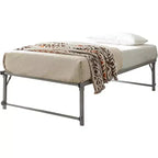 Cadre de lit gigogne escamotable en métal taille double avec roulettes de Kings Brand Furniture – Solution compacte robuste et élégante