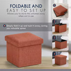 Ornavo Home Pouf de rangement pliable carré de 30,5 cm