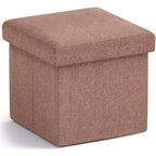 Ornavo Home Pouf de rangement pliable carré de 30,5 cm