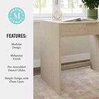 Bureau modulaire à un tiroir Martha Stewart Kayden Home Office