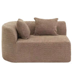 Canapé d'angle incurvé moderne Christopher Knight Home 116 avec éponge haute densité et 4 oreillers