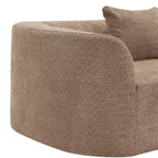 Canapé d'angle incurvé moderne Christopher Knight Home 116 avec éponge haute densité et 4 oreillers