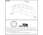 Canapé d'angle incurvé moderne Christopher Knight Home 116 avec éponge haute densité et 4 oreillers