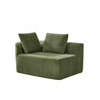 Canapé d'angle incurvé moderne Christopher Knight Home 116 avec éponge haute densité et 4 oreillers