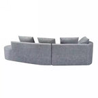 Canapé d'angle incurvé moderne Christopher Knight Home 116 avec éponge haute densité et 4 oreillers