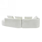 Canapé d'angle incurvé moderne Christopher Knight Home 116 avec éponge haute densité et 4 oreillers