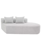 Canapé d'angle incurvé moderne Christopher Knight Home 116 avec éponge haute densité et 4 oreillers