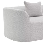 Canapé d'angle incurvé moderne Christopher Knight Home 116 avec éponge haute densité et 4 oreillers