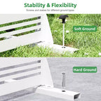 Jardinière en métal blanc Dovelina 72 H35W avec treillis pour terrasse de café, jardin et balcons