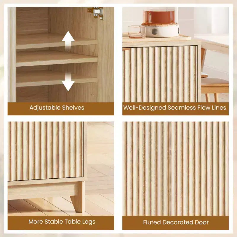 Meuble d'appoint EROMMY, Buffet de rangement moderne pour salon