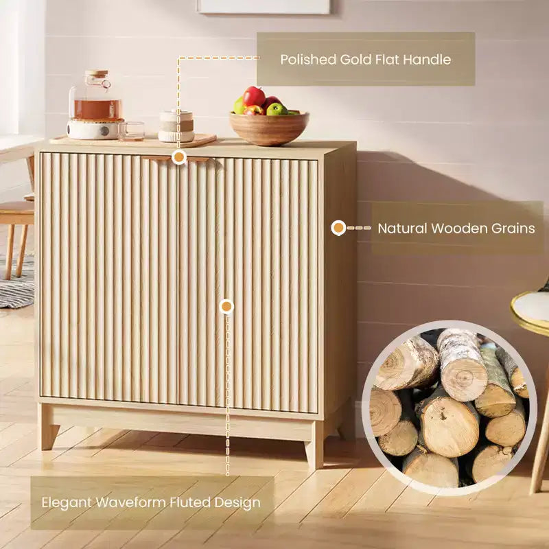 Meuble d'appoint EROMMY, Buffet de rangement moderne pour salon