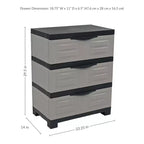 Sunnydaze Meuble de rangement à 3 tiroirs en plastique robuste - 29,5