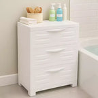 Sunnydaze Meuble de rangement à 3 tiroirs en plastique robuste - 29,5