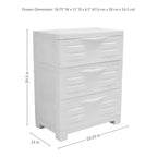 Sunnydaze Meuble de rangement à 3 tiroirs en plastique robuste - 29,5