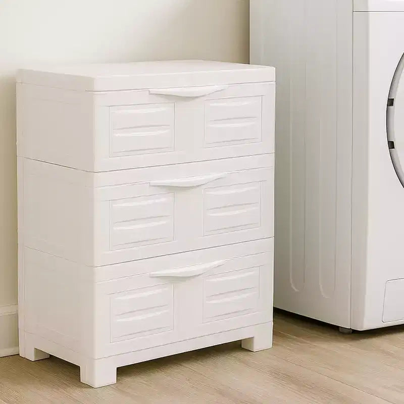 Sunnydaze Meuble de rangement à 3 tiroirs en plastique robuste - 29,5