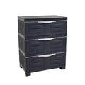 Sunnydaze Meuble de rangement à 3 tiroirs en plastique robuste - 29,5