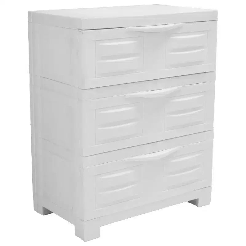 Sunnydaze Meuble de rangement à 3 tiroirs en plastique robuste - 29,5