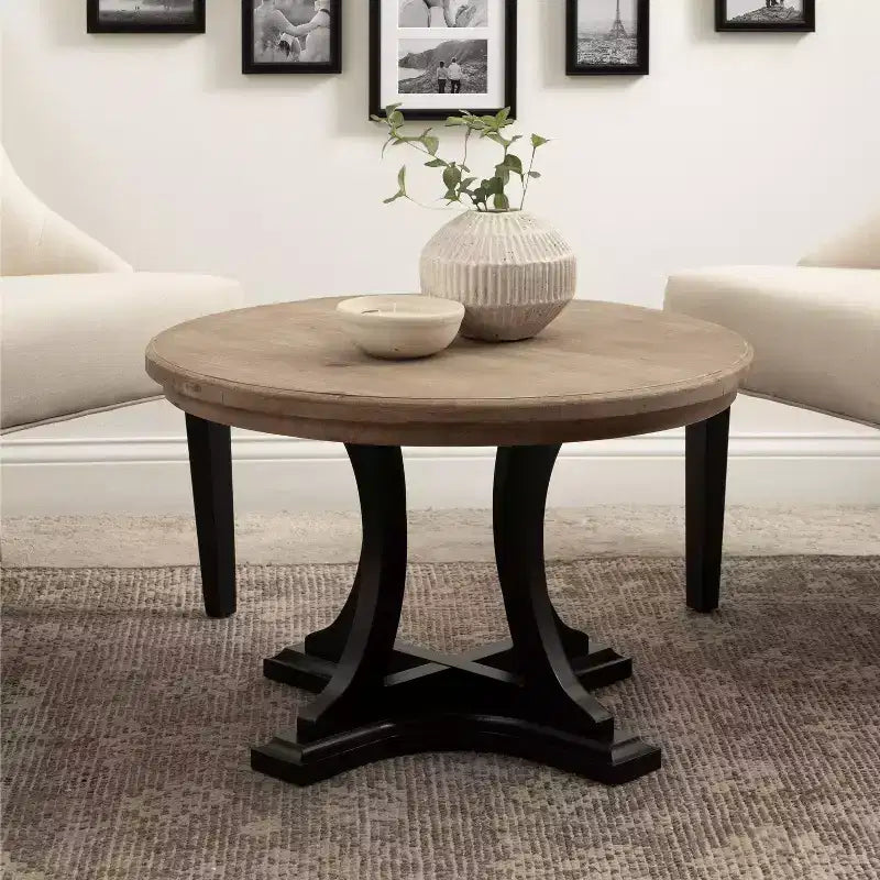 Table basse en bois Linsley de Kate and Laurel, 28x28x18, marron rustique