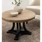 Table basse en bois Linsley de Kate and Laurel, 28x28x18, marron rustique