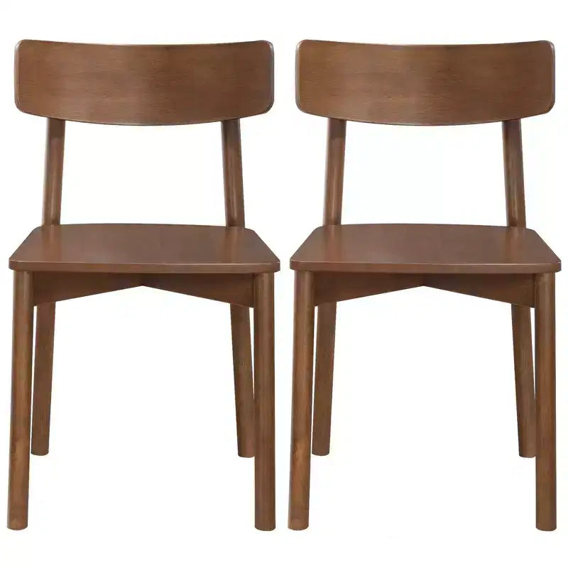 Chaises de salle à manger GDFStudio Thomas Mid-Century Modern en bois massif de noyer (lot de 2)