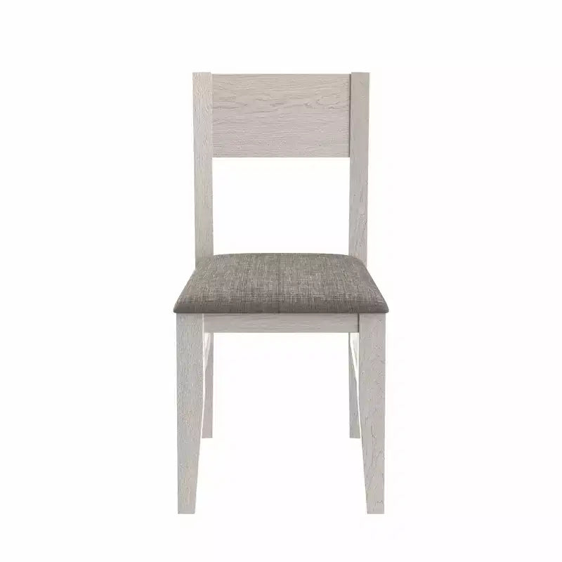 VECELO Chaises de salle à manger rustiques en bois, chaises de cuisine en bois d'hévéa avec siège et dossier rembourrés, gris
