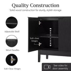 Meuble de rangement 2 portes Best Choice Products avec portes à fermeture douce, meuble d'appoint polyvalent