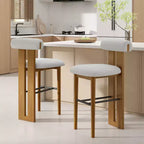 Christopher Knight Home Marvin Tabourets de bar polyvalents rembourrés en bois d'hévéa (lot de 2)