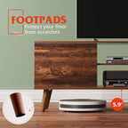 Meuble TV DEXYLLO pour téléviseur de 55/60 pouces, Meuble de divertissement bohème avec rangements, Console TV pour décoration de salon