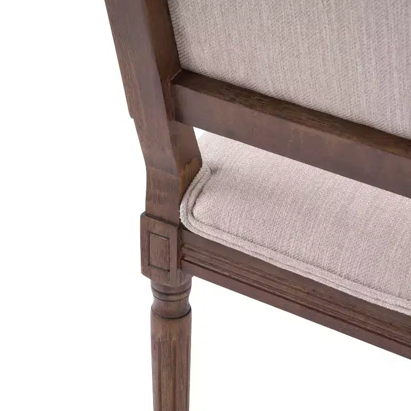 Chaise de salle à manger rembourrée Christopher Knight Home Carina en bois d'hévéa de style campagnard français (lot de 4)
