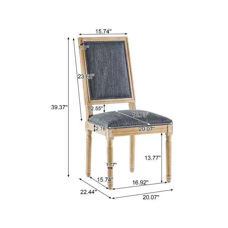 Chaise de salle à manger rembourrée Christopher Knight Home Carina en bois d'hévéa de style campagnard français (lot de 4)