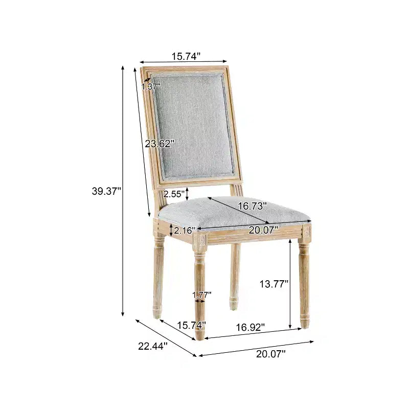 Chaise de salle à manger rembourrée Christopher Knight Home Carina en bois d'hévéa de style campagnard français (lot de 4)