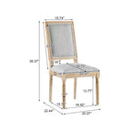 Chaise de salle à manger rembourrée Christopher Knight Home Carina en bois d'hévéa de style campagnard français (lot de 4)