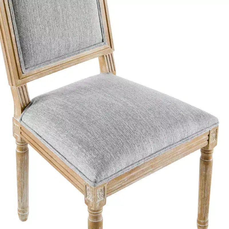 Chaise de salle à manger rembourrée Christopher Knight Home Carina en bois d'hévéa de style campagnard français (lot de 4)