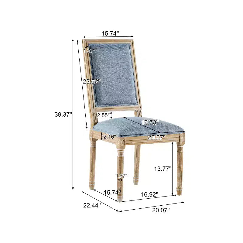 Chaise de salle à manger rembourrée Christopher Knight Home Carina en bois d'hévéa de style campagnard français (lot de 4)
