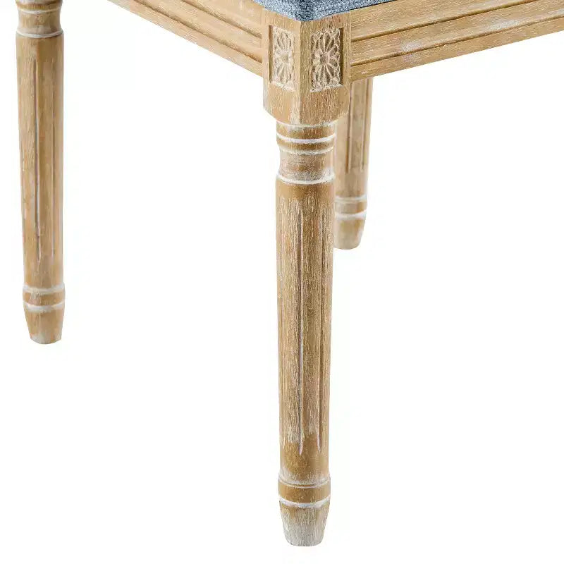 Chaise de salle à manger rembourrée Christopher Knight Home Carina en bois d'hévéa de style campagnard français (lot de 4)
