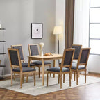 Christopher Knight Home Carina Chaise de salle à manger capitonnée en bois d'hévéa de style campagnard français (lot de 6)