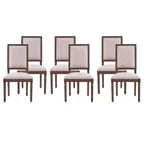 Christopher Knight Home Carina Chaise de salle à manger capitonnée en bois d'hévéa de style campagnard français (lot de 6)