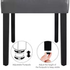 Yaheetech Lot de 4 chaises de salle à manger capitonnées en similicuir pour la maison, les restaurants, les cafés