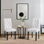 Yaheetech Lot de 4 chaises de salle à manger capitonnées en similicuir pour la maison, les restaurants, les cafés