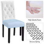 Yaheetech Lot de 4 chaises de salle à manger capitonnées en similicuir pour la maison, les restaurants, les cafés