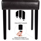 Yaheetech Lot de 4 chaises de salle à manger capitonnées en similicuir pour la maison, les restaurants, les cafés