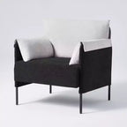 Fauteuil d'appoint surdimensionné en chenille, Fauteuil de salon avec grande assise, Fauteuils de lecture modernes pour chambre et salon (Lot de 2)